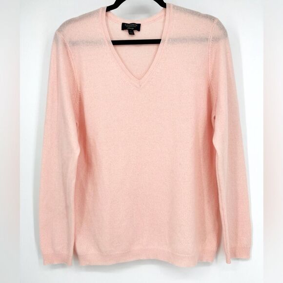 Cashmere Charter Club Luxury Pink Sweater L - Picture 3 of 5